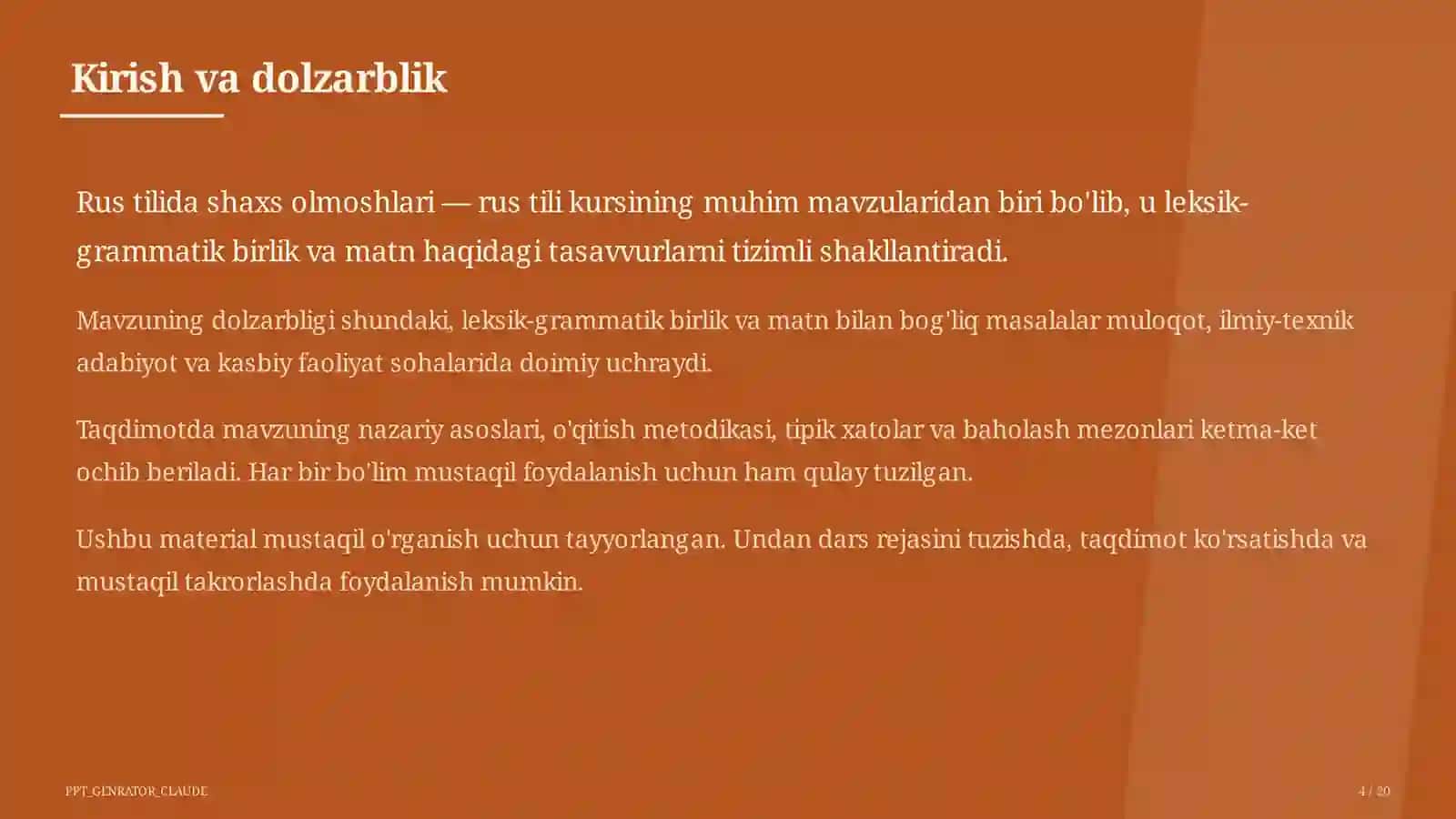 Rus tilida shaxs olmoshlari (5-sinf) 4