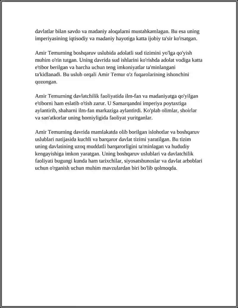AMIR TEMUR BUYUK DAVLAT ARBOBI 4