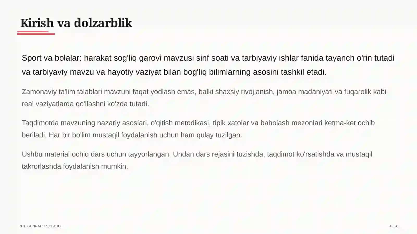Sport va bolalar: harakat sog'liq garovi 4