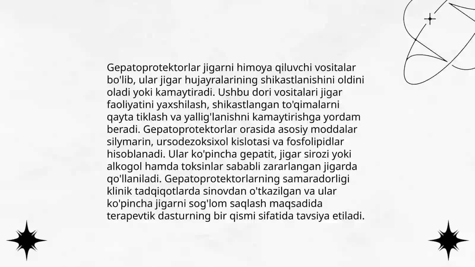 Jigar faoliyatiga ta’sir etuvchi vositalar. Gepatoprotektorlar 4