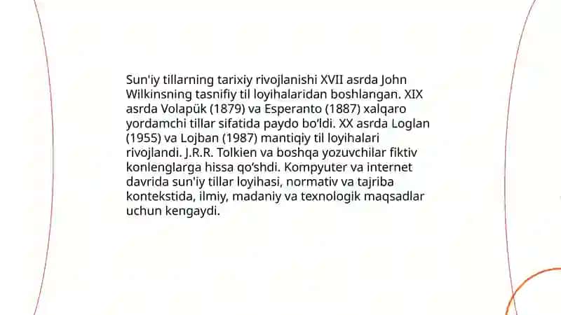 Sun'iy tillar 4