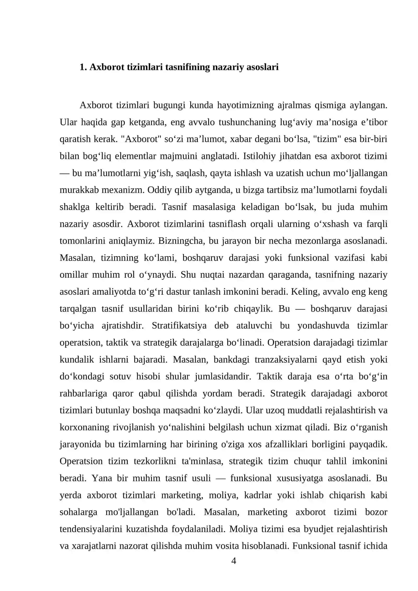 Axborot tizimlarining turlari 4
