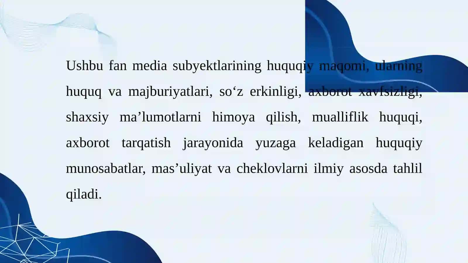 Mediahuquqivaetikasi Fanining Predmeti 4
