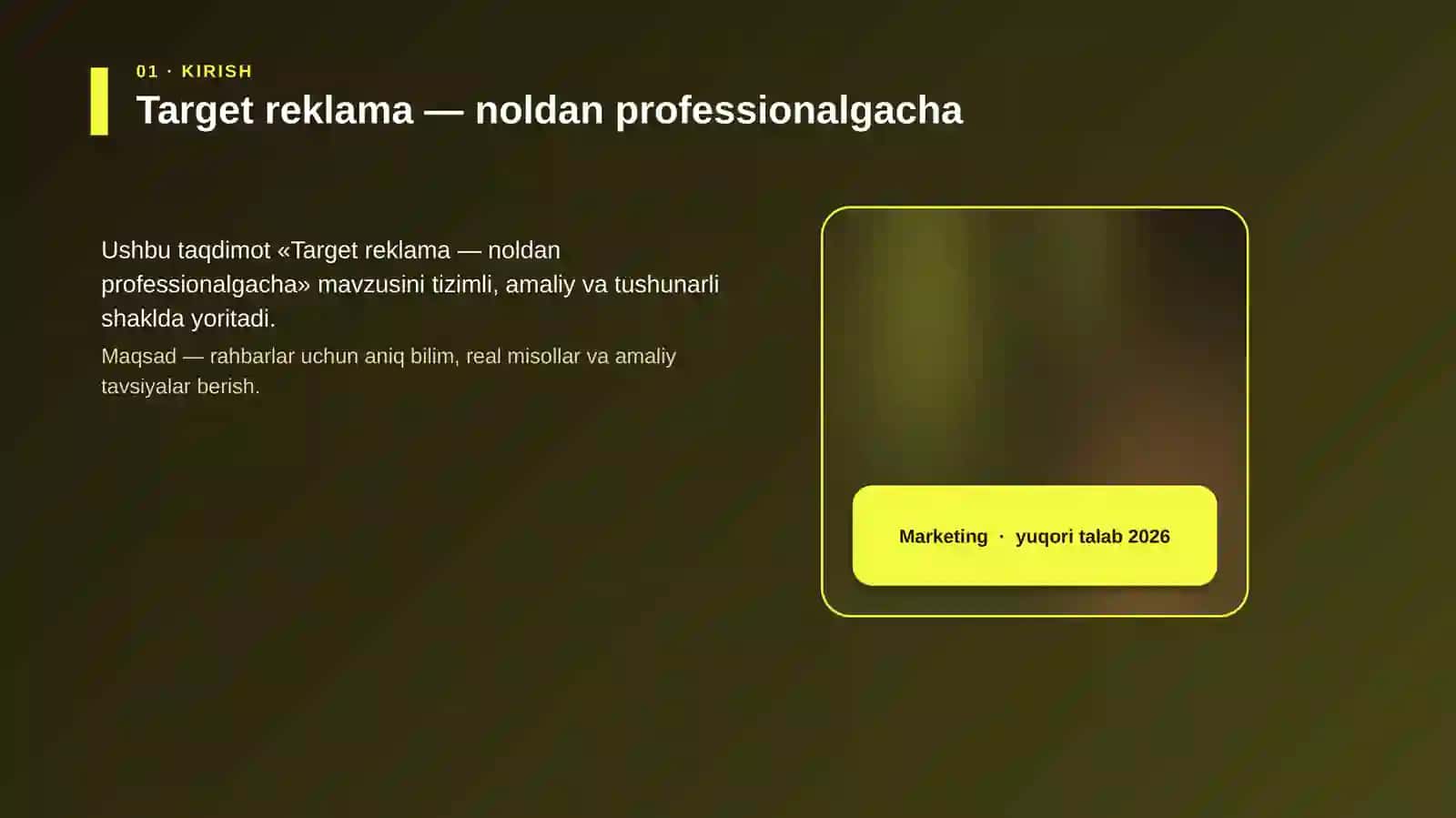 Target reklama — noldan professionalgacha 4