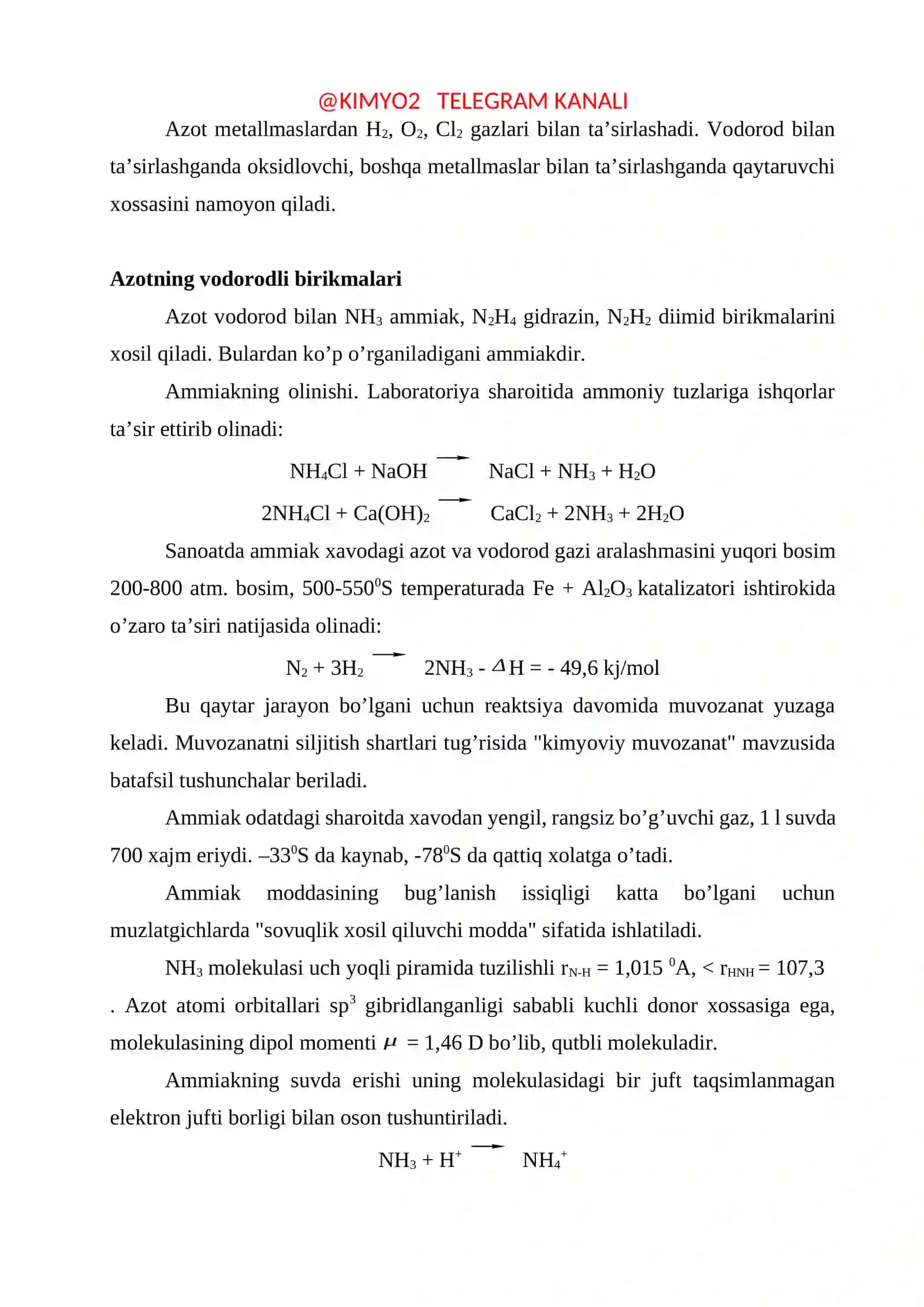 Azot va uning birikmalari 4