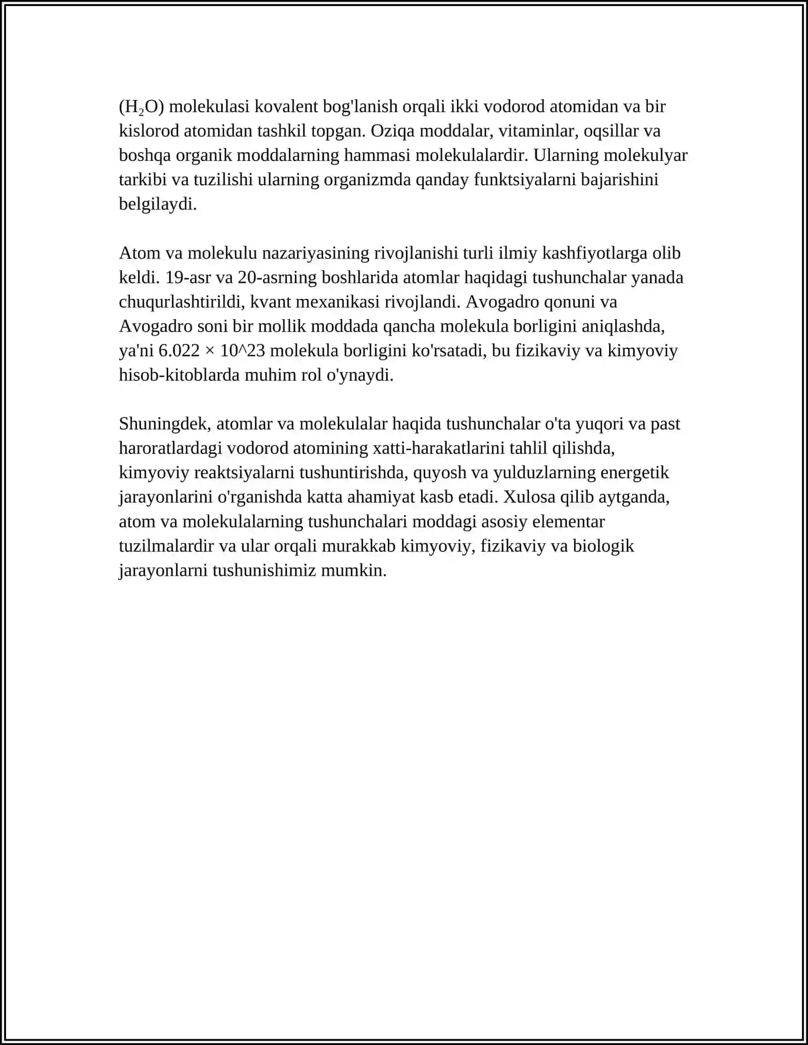 7-SINFDA ATOM MOLEKULYAR TA‘LIMOT VA KIMYONING ASOSIY TUSHUNCHA, QOIDALARINI O‘QITISH METODIKASI 4
