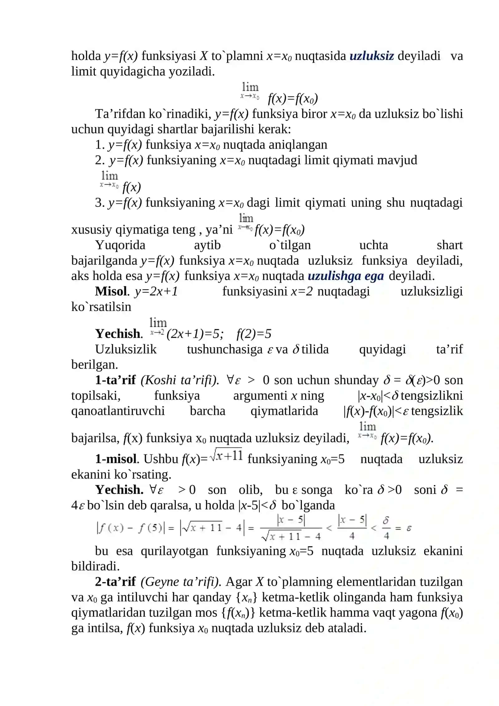 Funksiya limiti 4