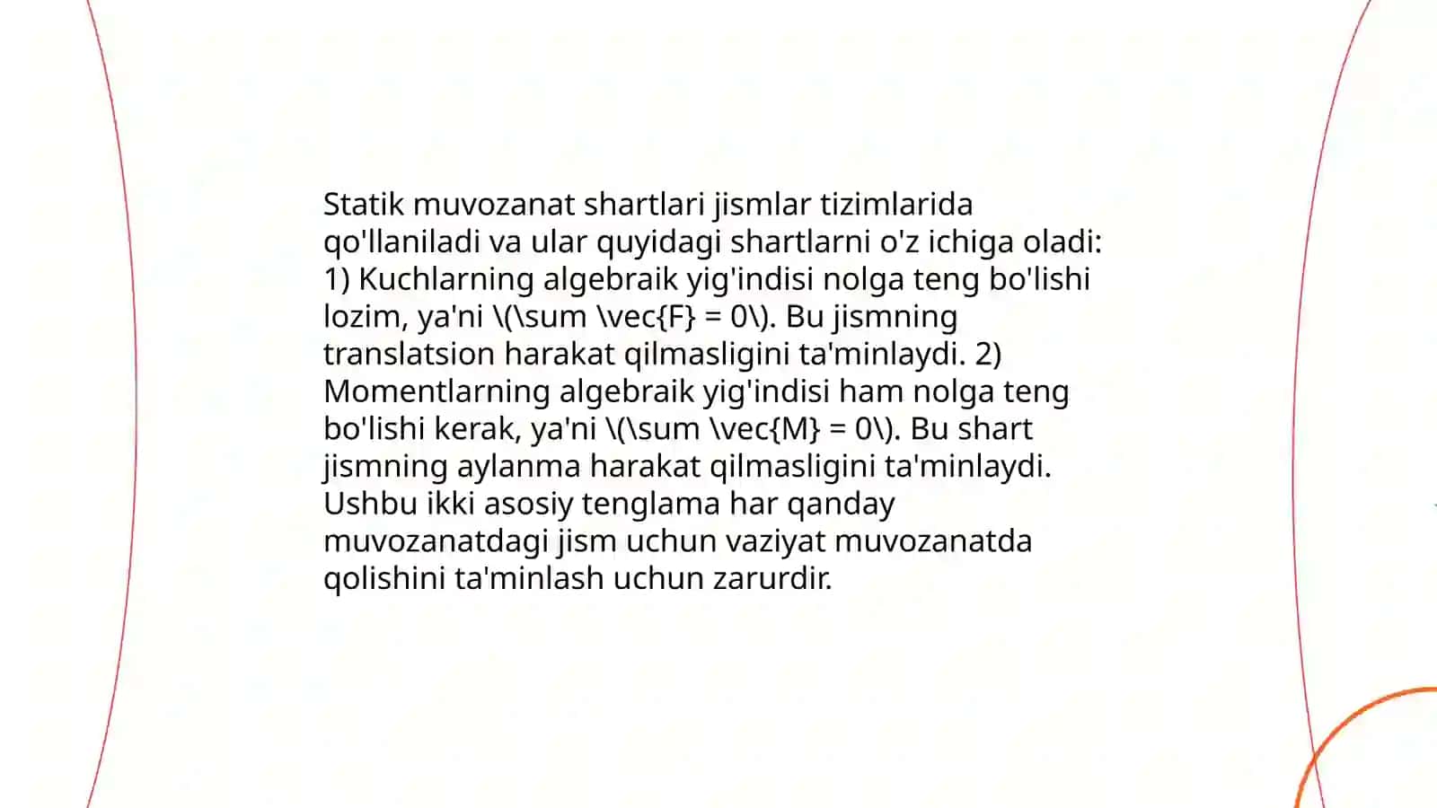 Kuchlarning teng taqsimlanishi 4
