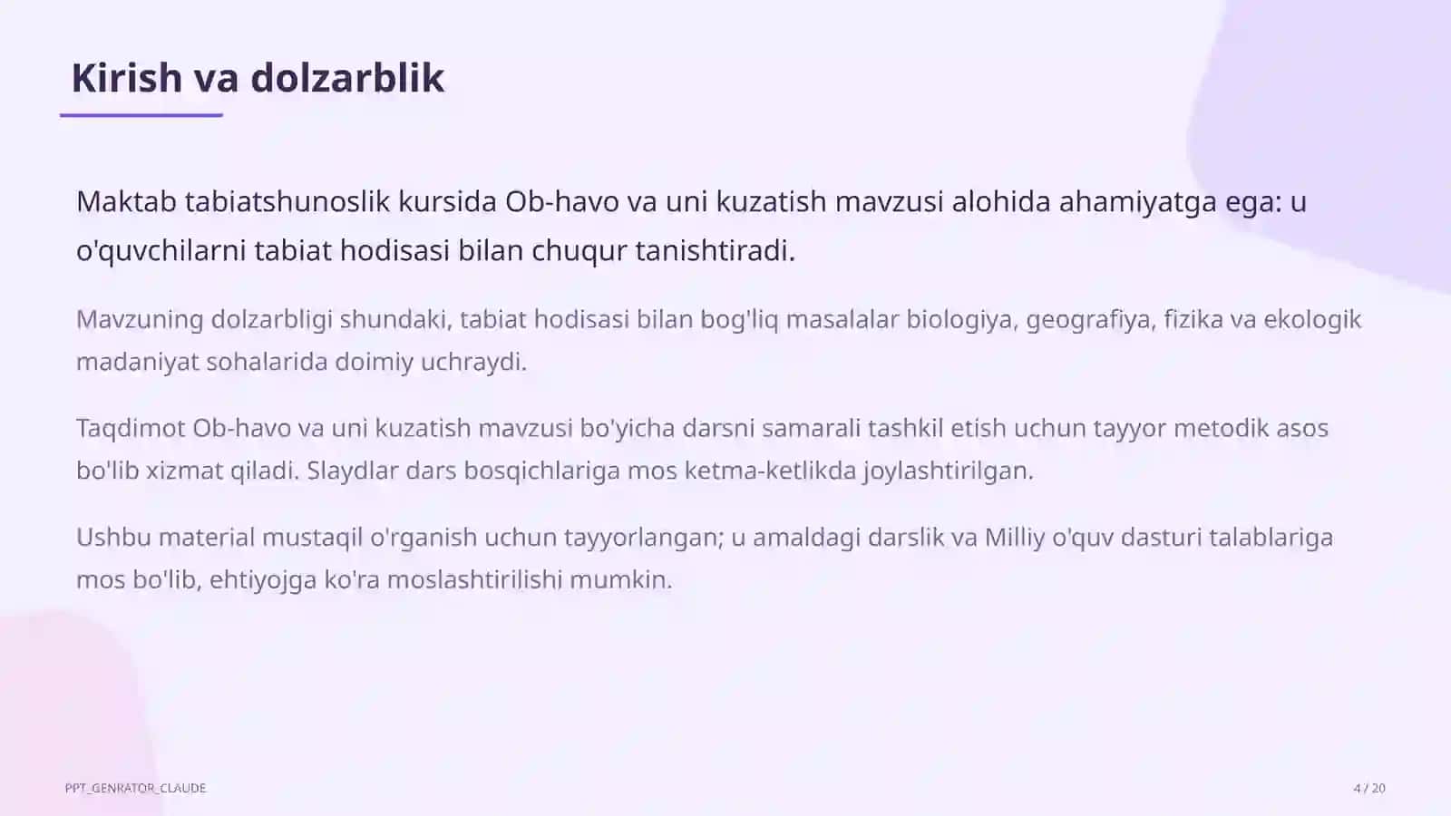 Ob-havo va uni kuzatish (2-sinf) 4