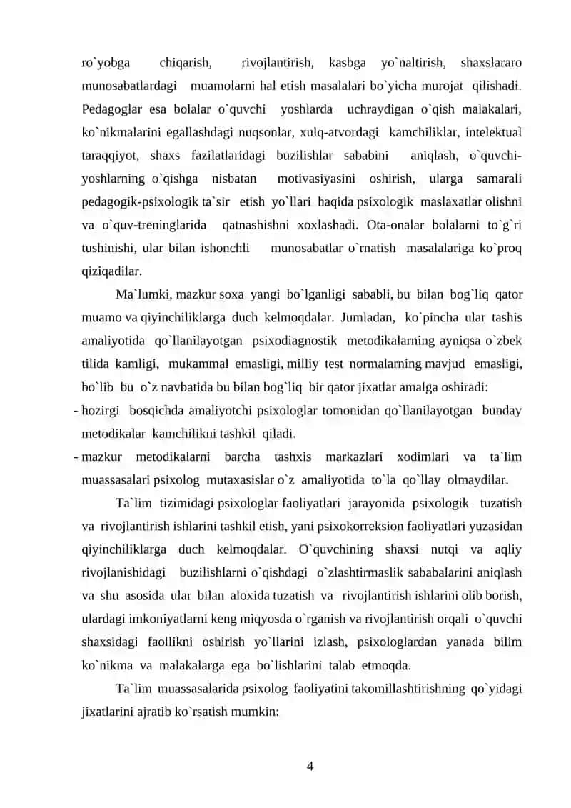Psixologik xizmatning tadbiq etilishi 4