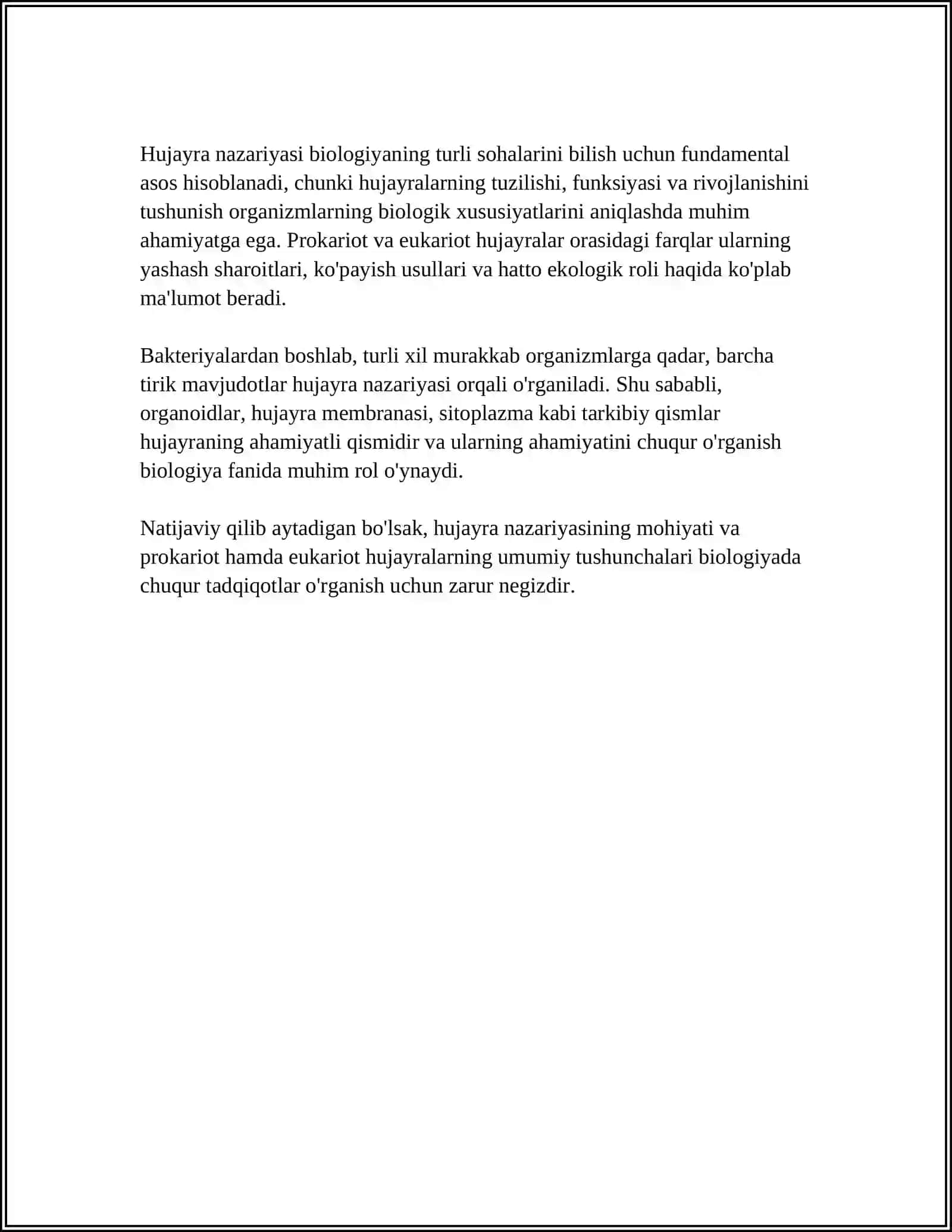 PROKARIOT VA EUKARIOT HUJAYRALARNING UMUMIY TUZILISHINI URGANISH 4