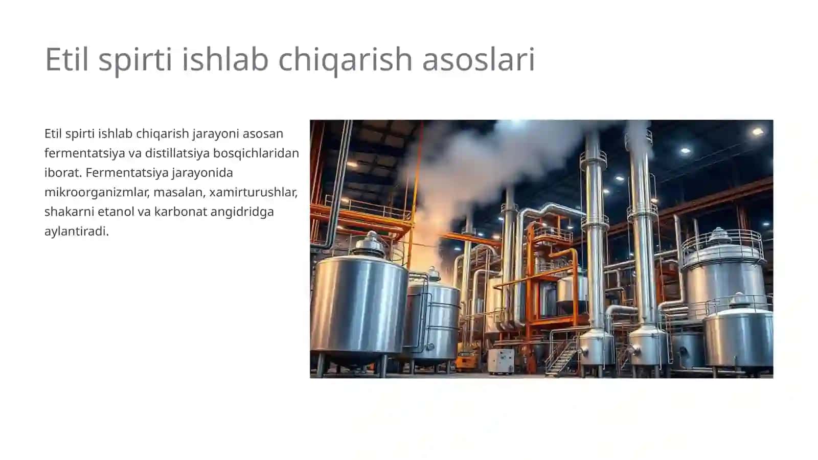 Etil spirti ishlab chiqarish usullari 4