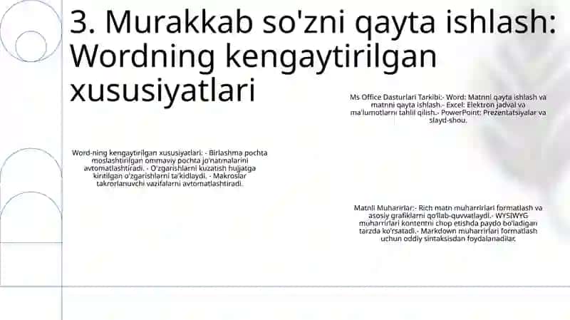 Ms Office Dasturlari Tarkibi 4