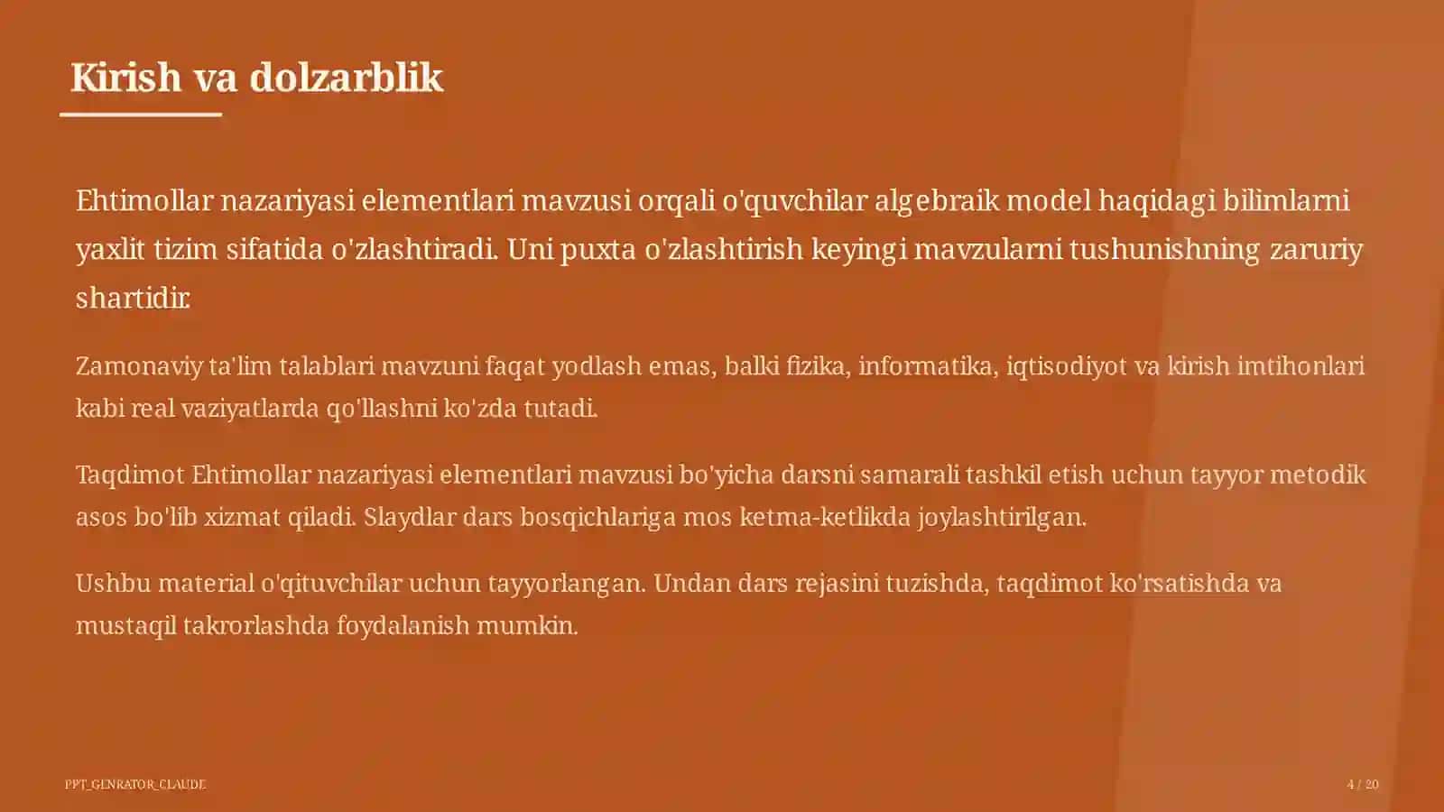 Ehtimollar nazariyasi elementlari (9-sinf) 4