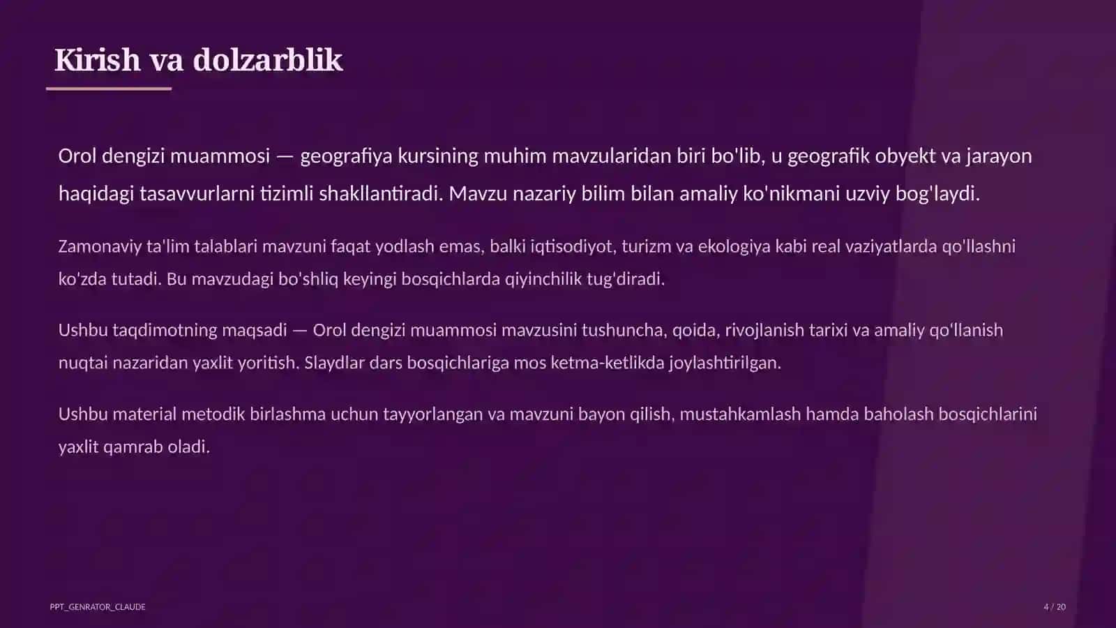 Orol dengizi muammosi (8-sinf) 4