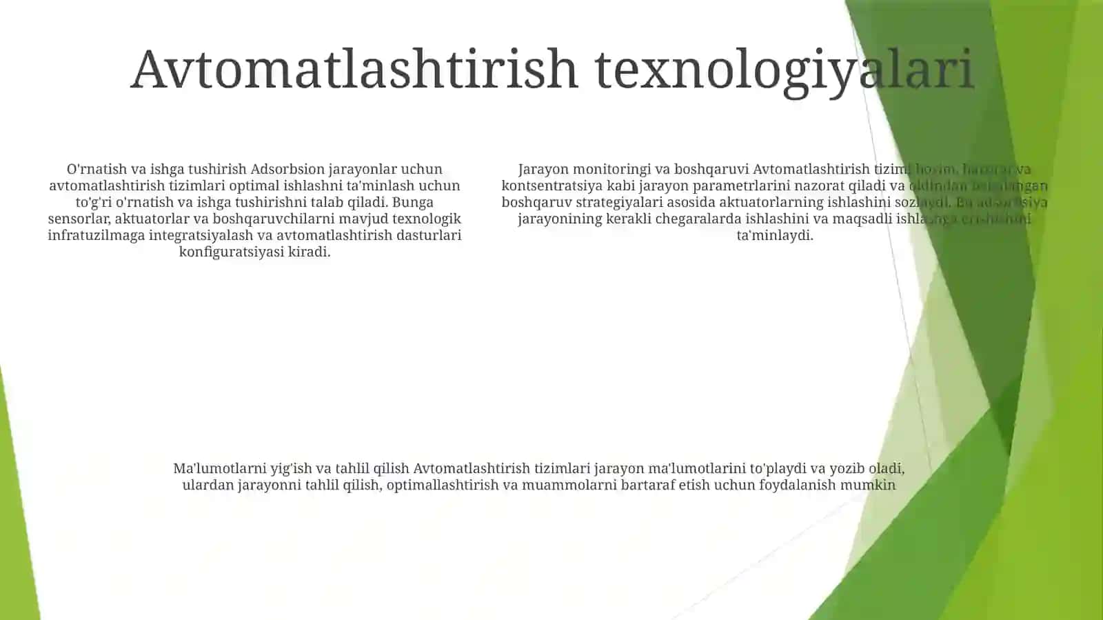 Adsorbsiya JarayoniniAvtomatlashtirish 4