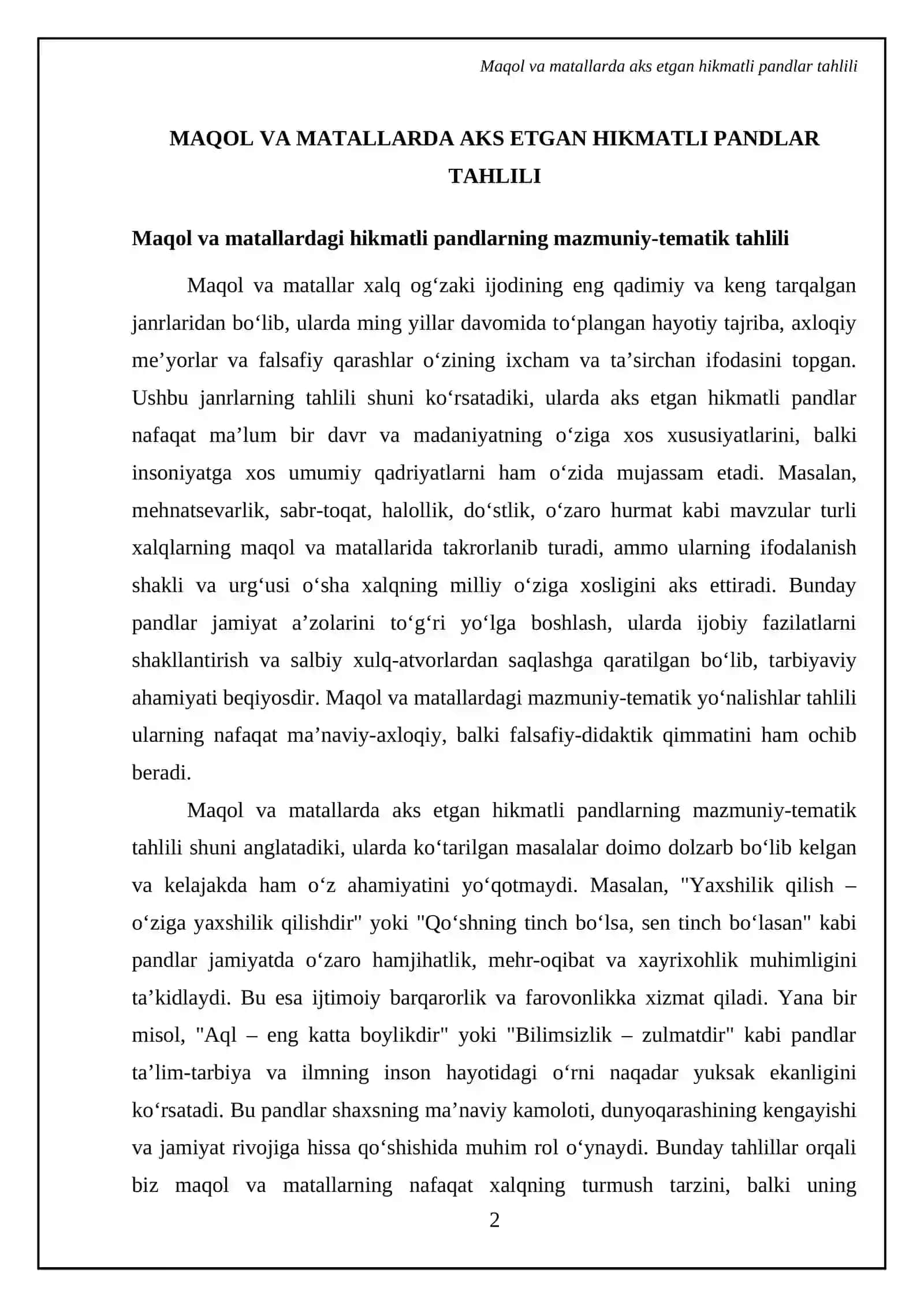 Маколлар ва маталлар-доно фикрларнинг ихчам ифодаси 4