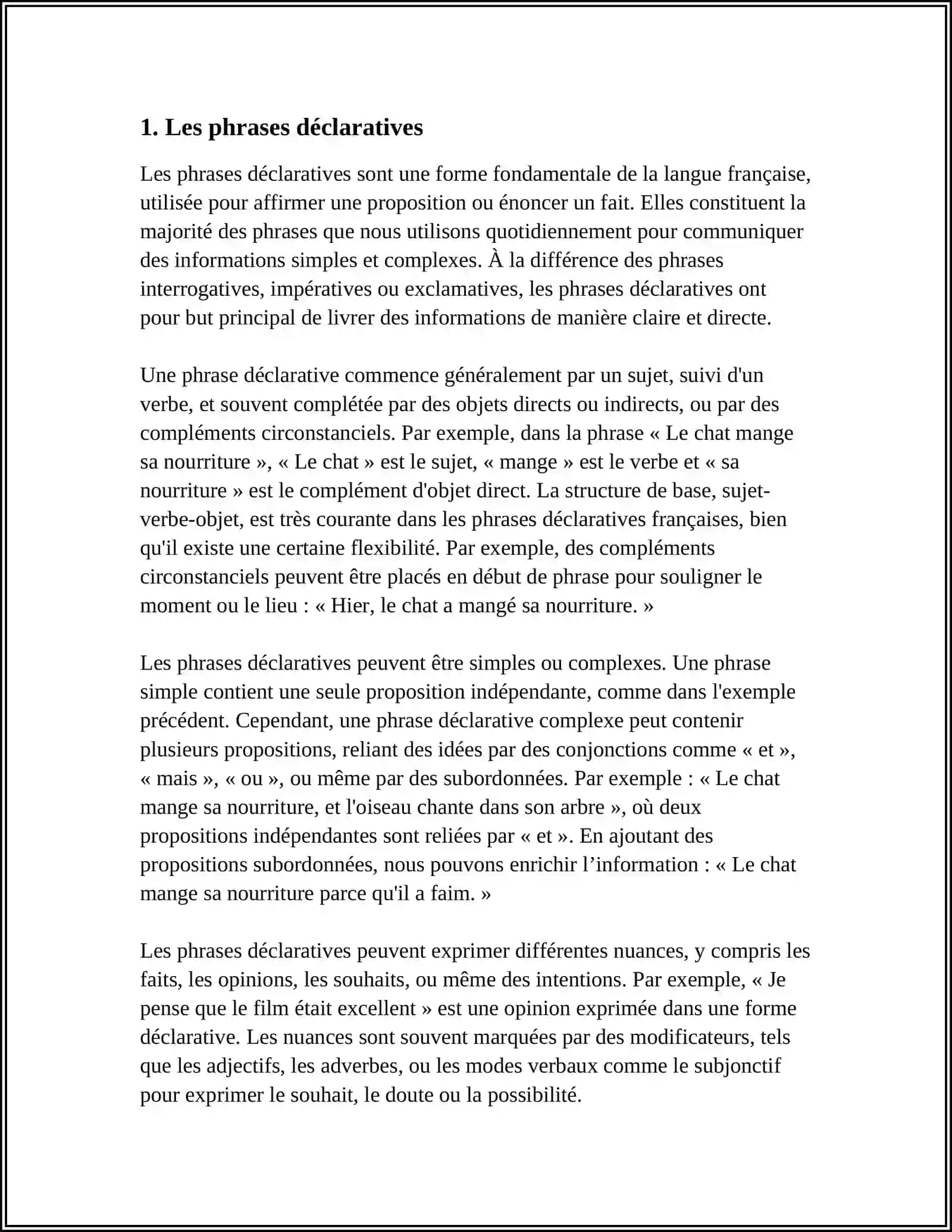 LES TYPES DE PHRASE 4