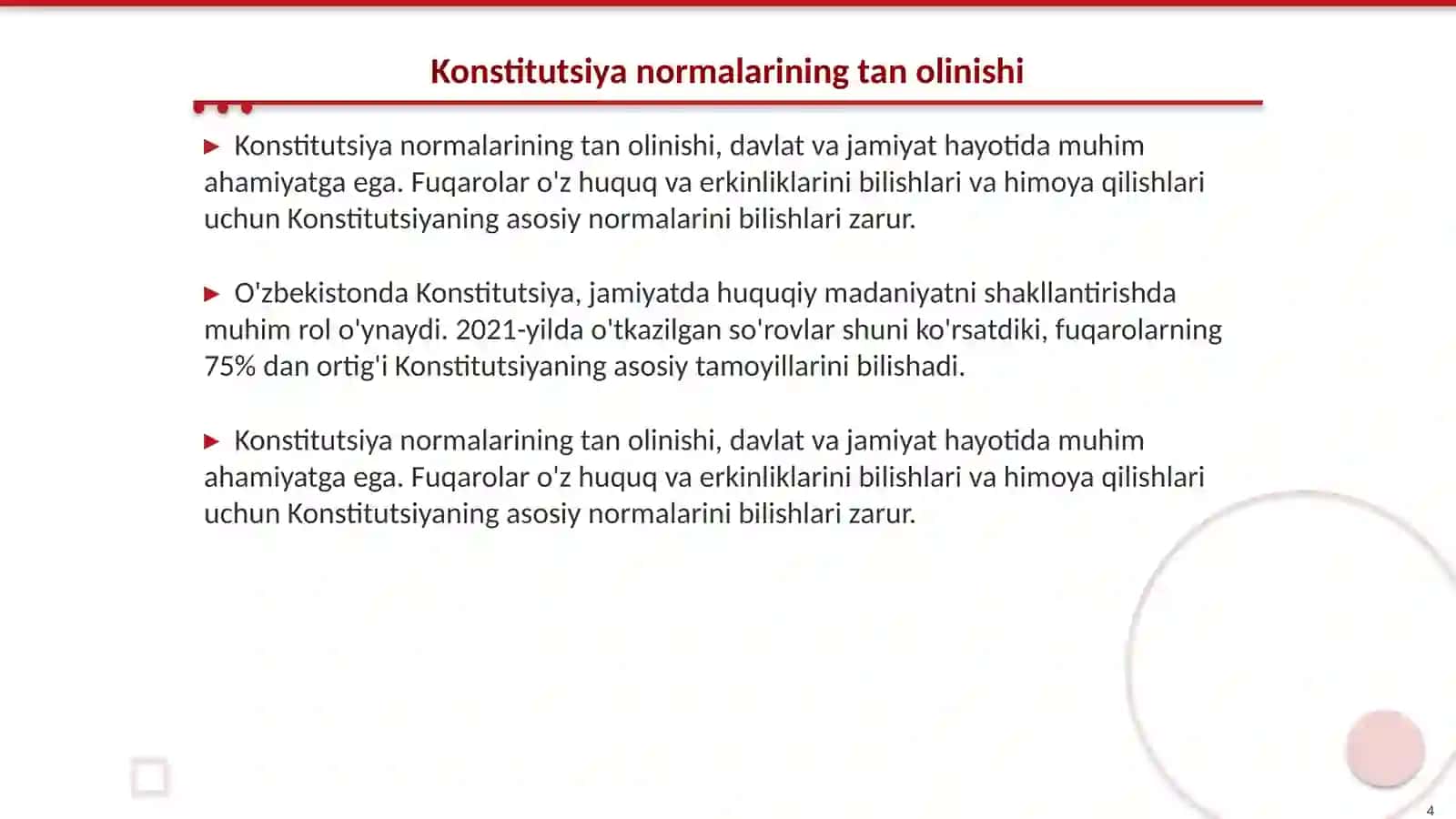 Konstitutsiya va qonunning ustunligi tushunchasi 4
