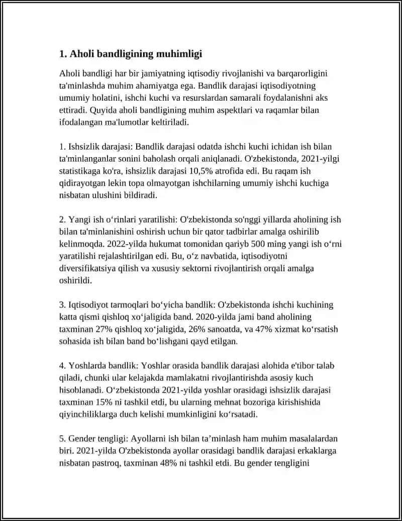 IJTIMOIY SOHANI RIVOJLANTIRISHGA YO'NALTIRILGAN AHOLI BANDLIGI VA REAL DAROMADLARINI IZCHIL OSHIRIB BORISHI 4