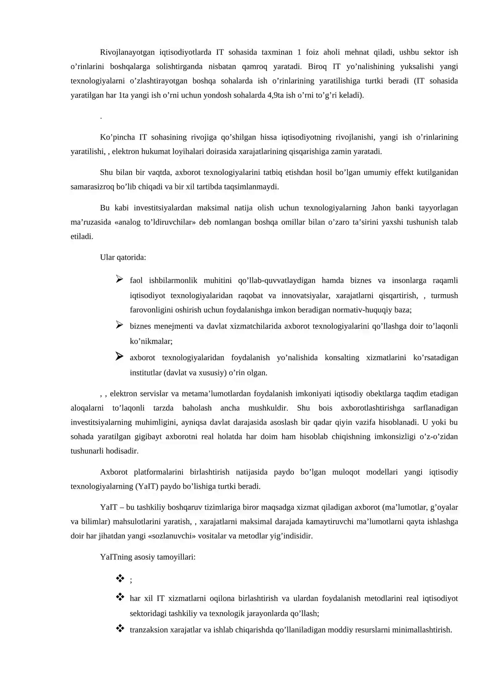 Raqamli iqtisodiyotni rivojlantirish xususiyatlari 4