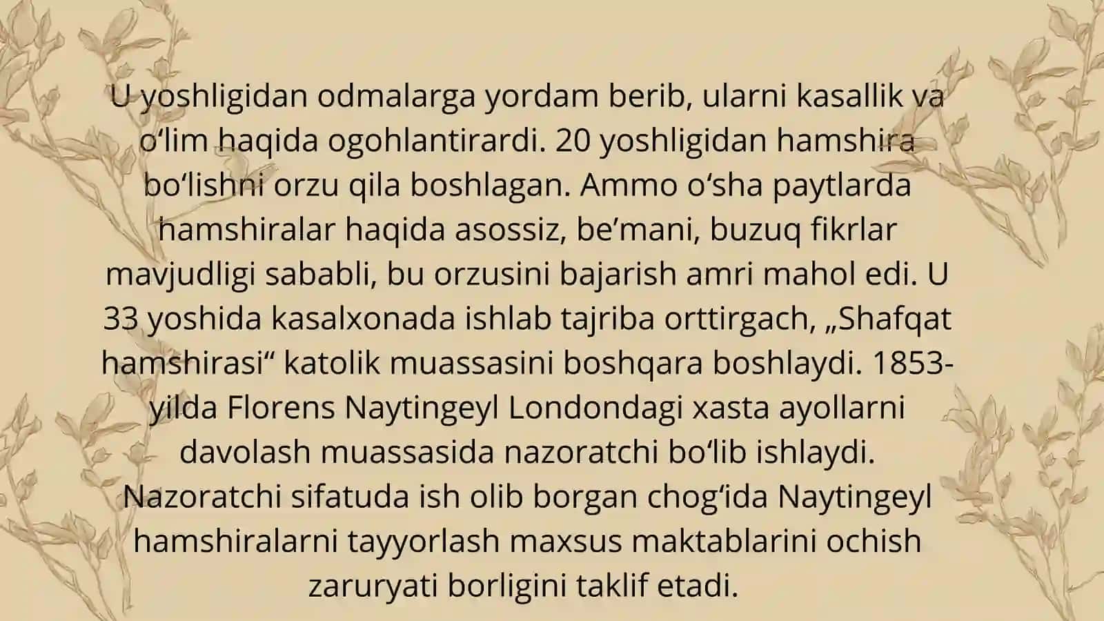 F.Naytingeylning ,, Bemorlarni parvarishlash haqida qaydlarim" kitobi haqida 4