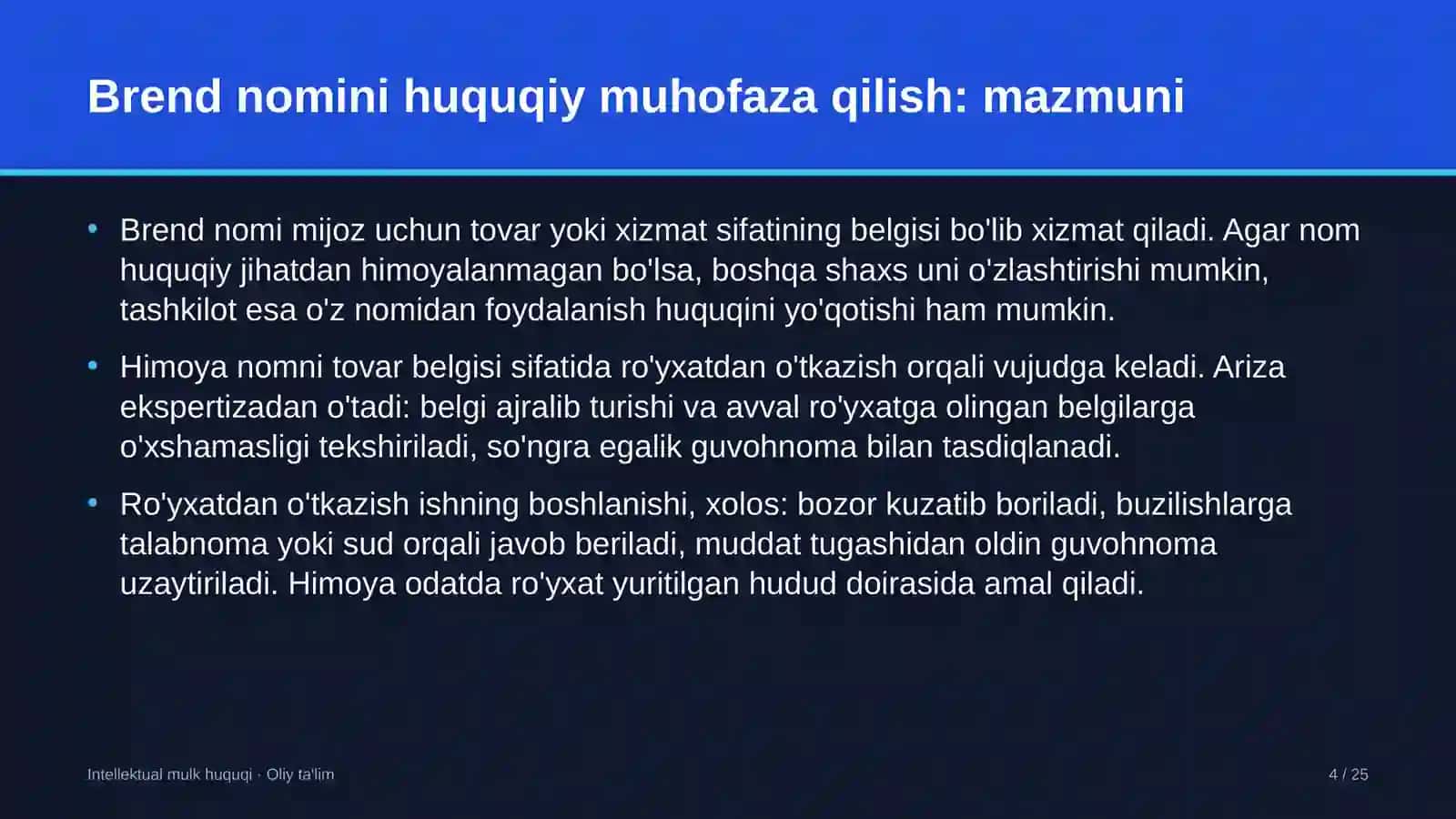 maktabdan tashqari ta'lim muassasalarida brend nomini huquqiy muhofaza qilish 1179 4