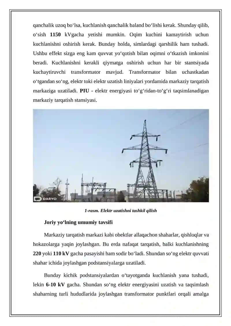 Elektr energiyasini ishlab chiqarish va taqsimlash 4