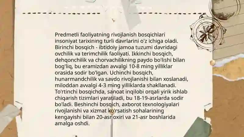 Predmetli faoliyat ilk bolalik davrida yetakchi faoliyat sifatida 4