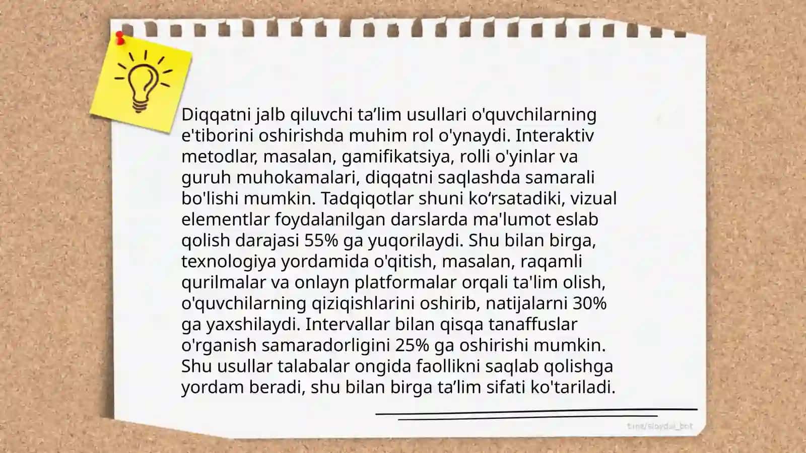 O'quvchilar diqqatni o'ziga jalb qilish 4