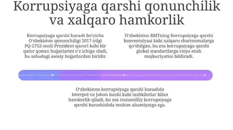 Korupsyaga qarshi kurashi oquvchi va oqtuvchilar uchun maruza 4