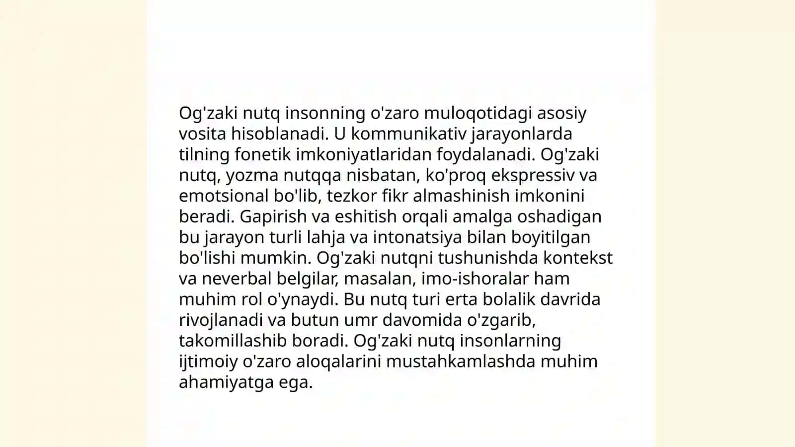 Yozma va ogʻzaki uslub va uning xususiyatlari 4