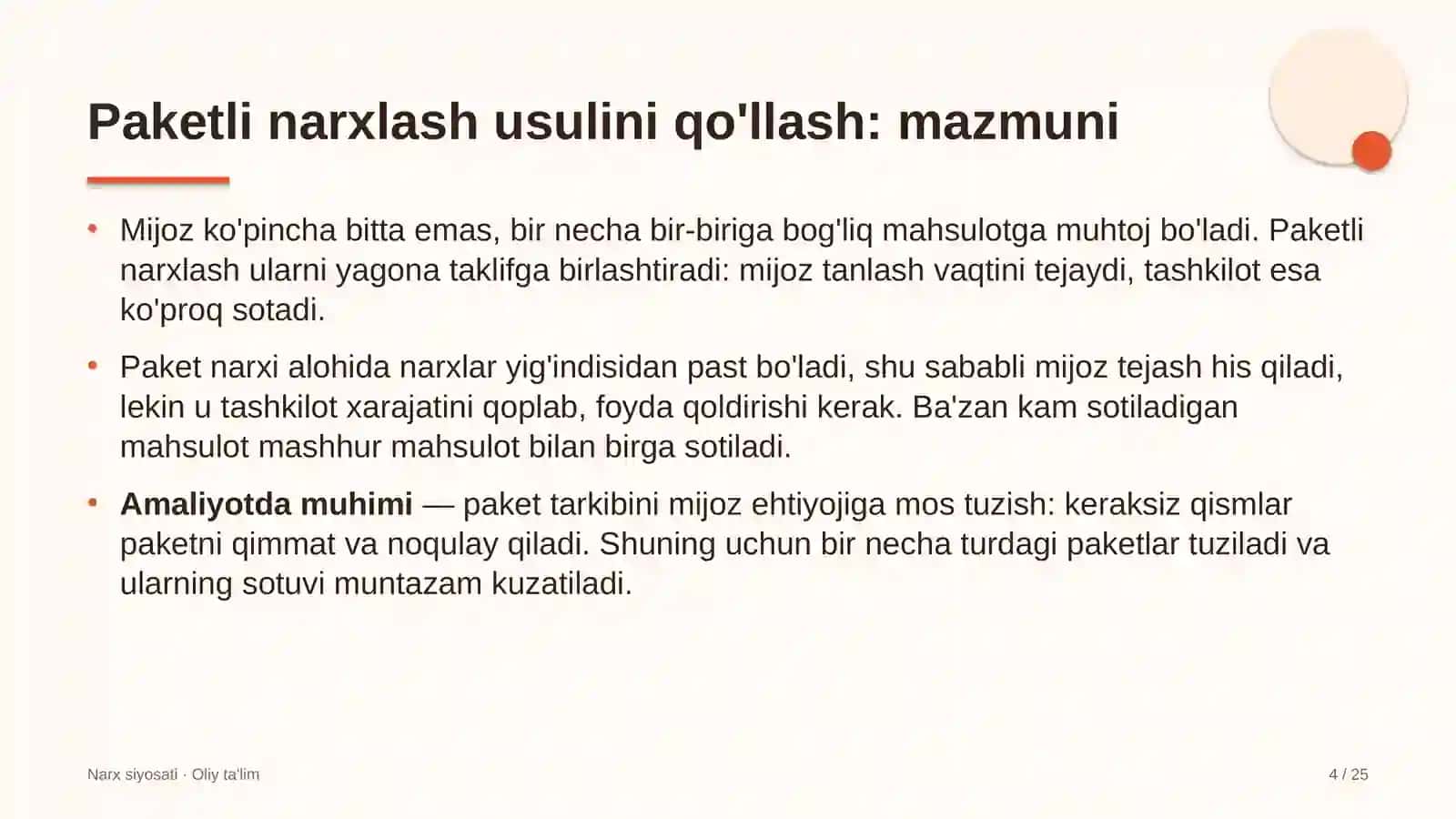pul o'tkazmalari tizimlarida paketli narxlash usulini qo'llash 4834 4