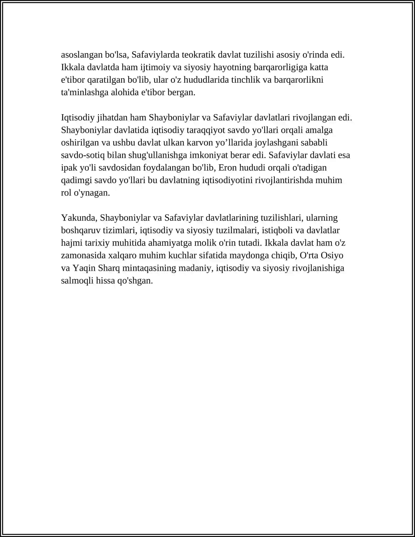 SHAYBONIYLAR VA SAFAVIYLAR ÓRTASIDAGI HARBIY SIYOSIY MUNOSABATLAR 4