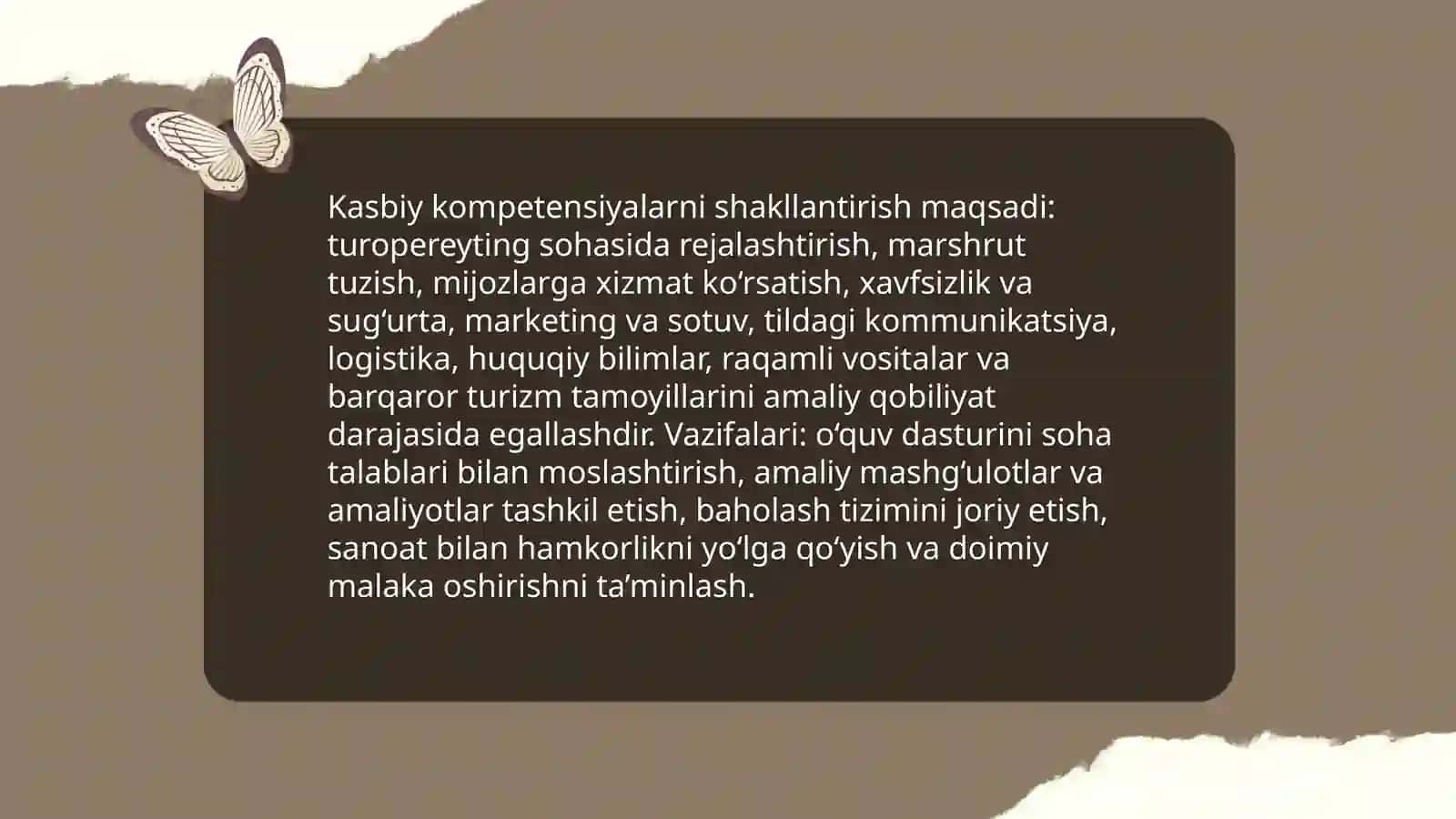 Turopereyting fanining maqsad va vazifalari 4