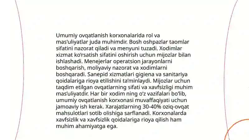 Restoranlar va umumiy ovqatlanish korxonalarining tashkiliy boshqaruv tuzilmasi 4