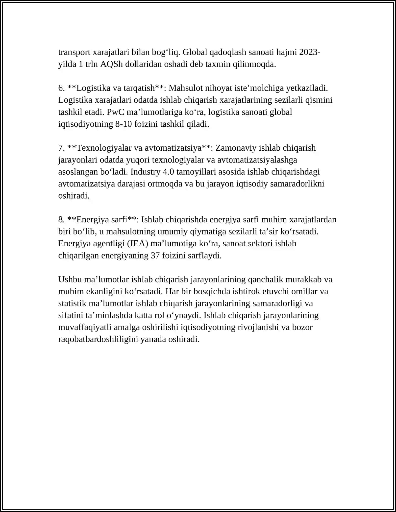 ISHLAB CHIQARISH VA IQTISODIY INFRATUZILMA 4
