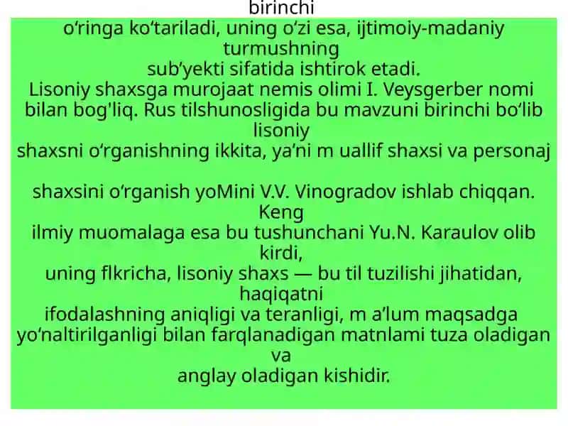 Lingvistika (o'zbek tili) yo'nalishi 4
