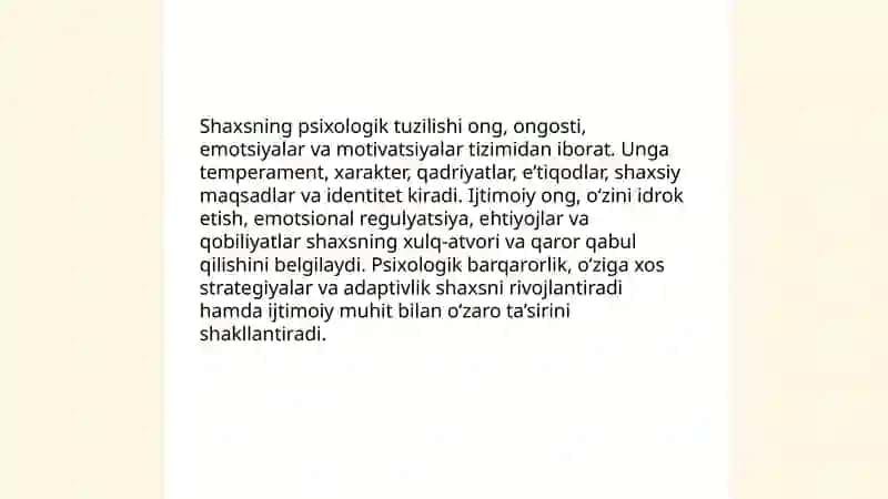 Shaxsning psixologik tuzilishi 4