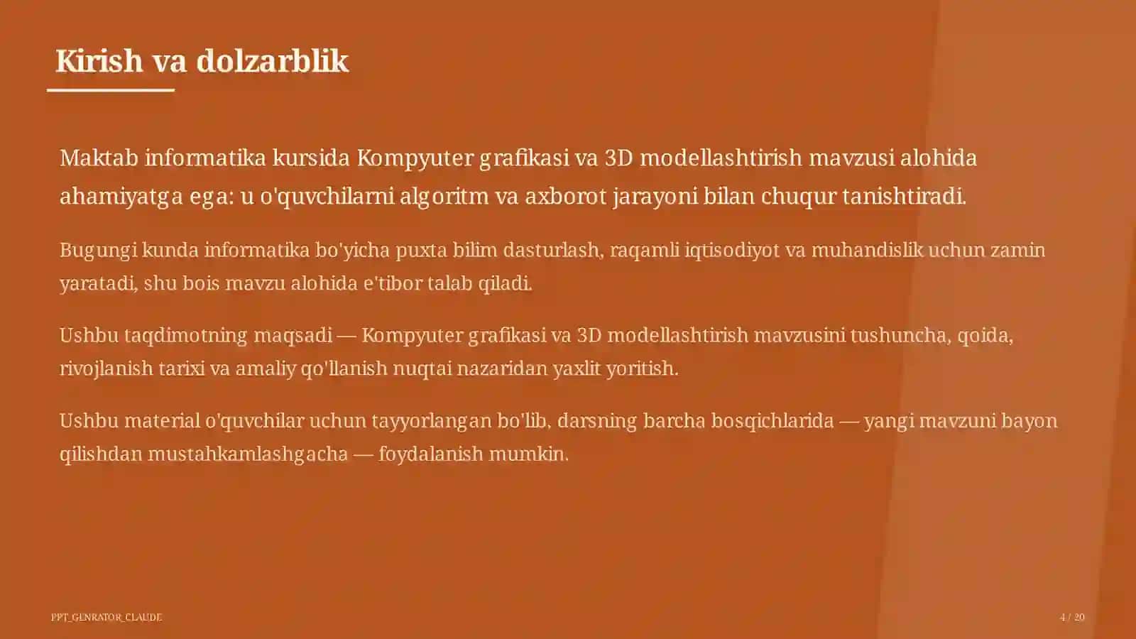 Kompyuter grafikasi va 3D modellashtirish (10-sinf) 4