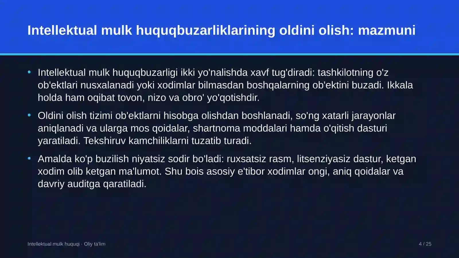 Aviakompaniyalarda intellektual mulk huquqbuzarliklarining oldini olish 4