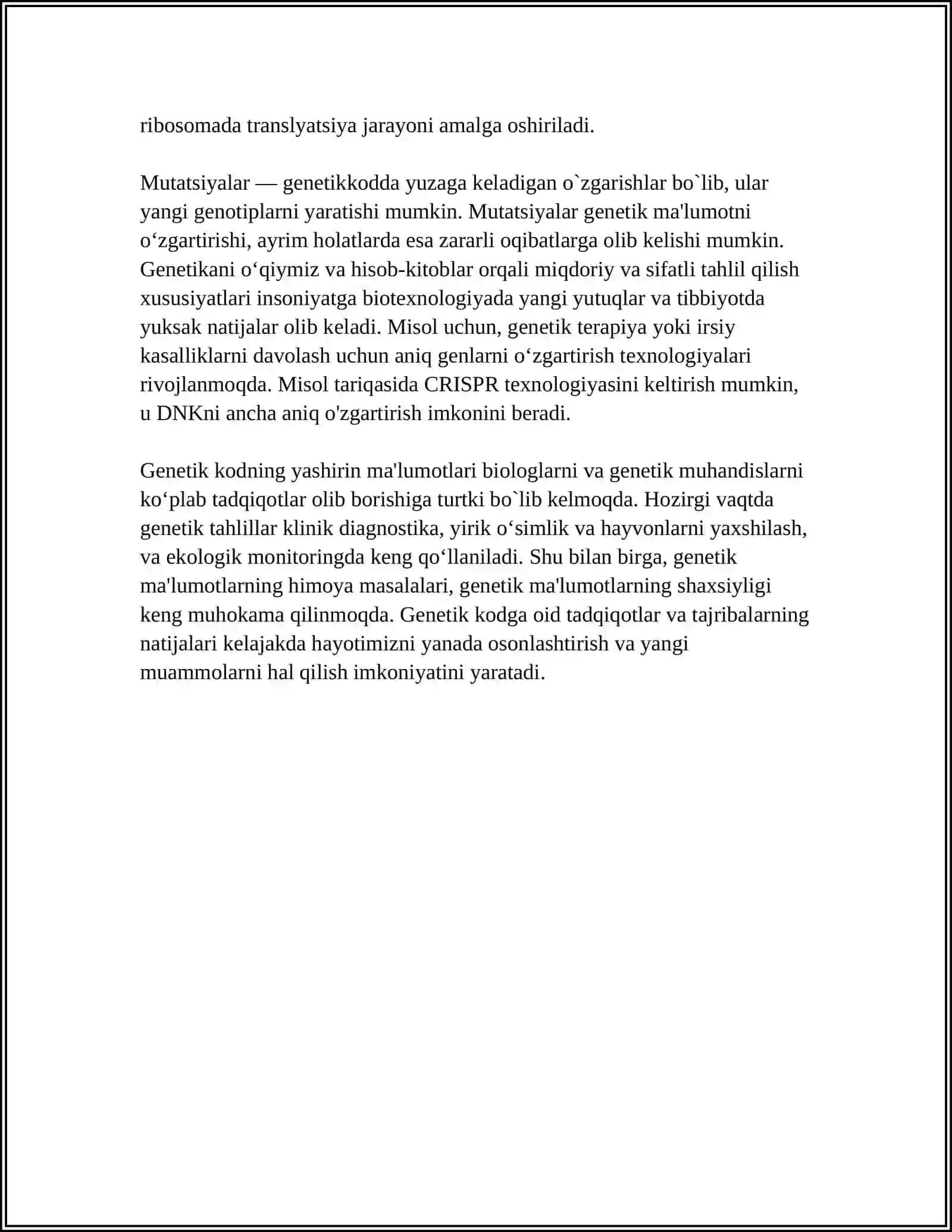 UMUMIY GENETIKA ASOSLARI 4