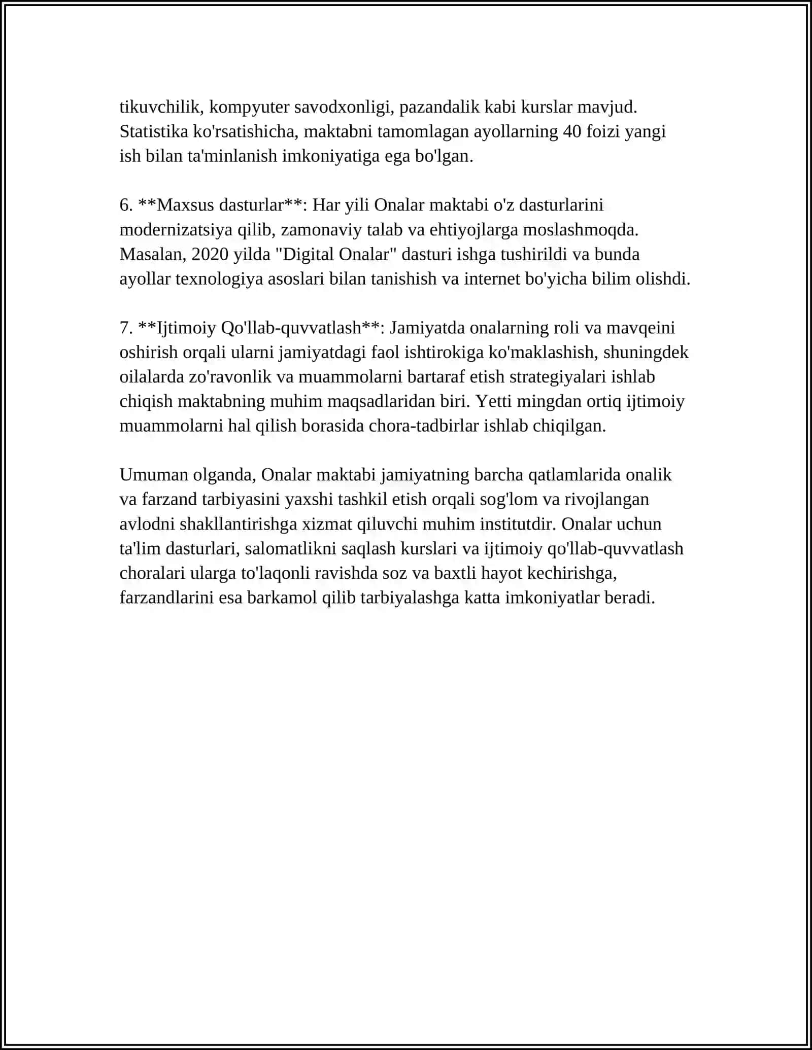 ONALAR MAKTABI ISHI BILAN TANISHADILAR 4