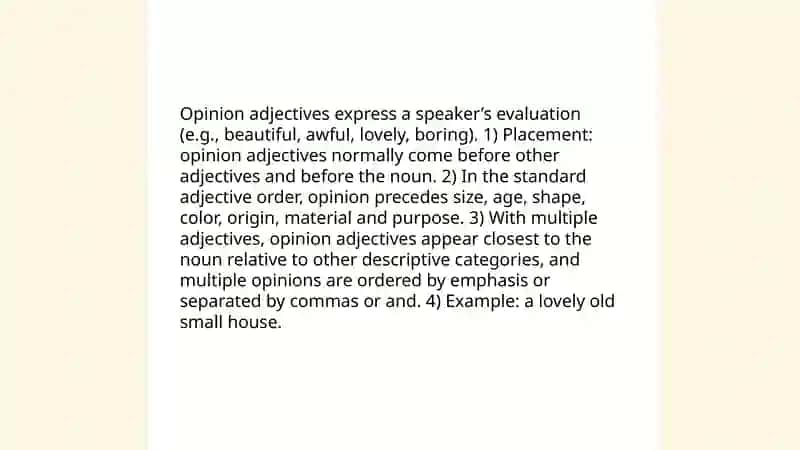 Adjective Order 4