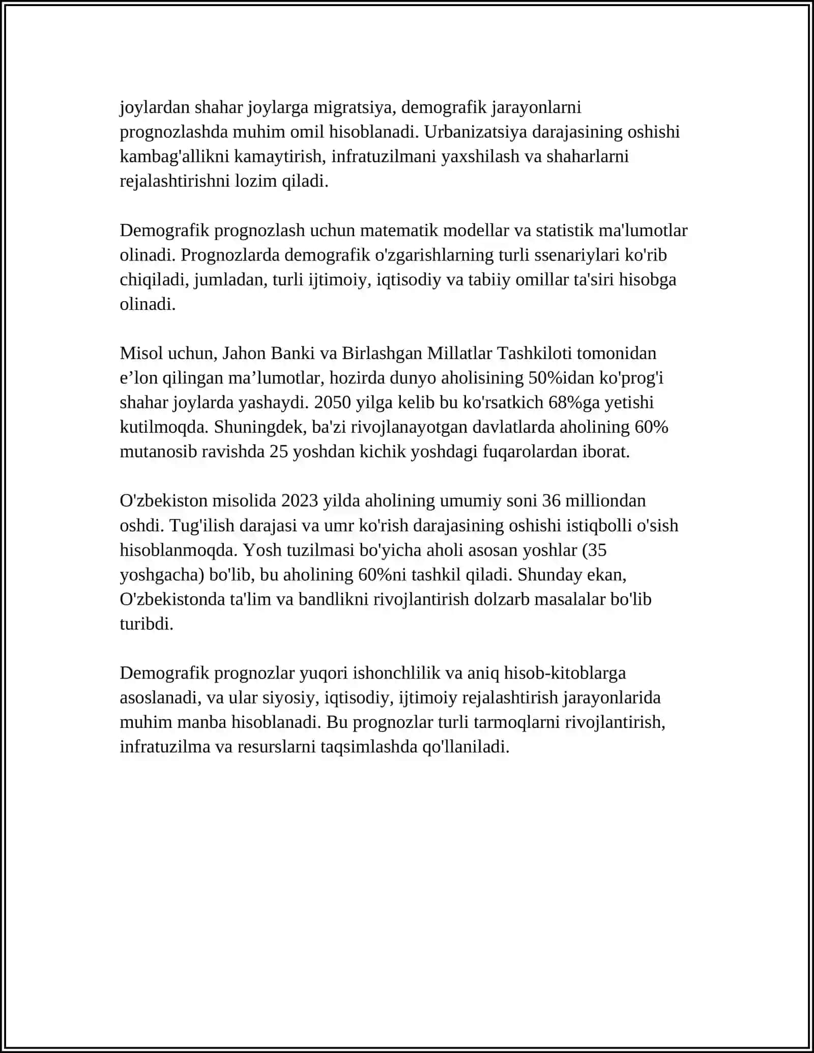 IJTIMOIY IQTISODIY RIVOJLANISHNI DASTURLASH PROGNOZLASHTIRISH VA REJALASHTIRISH 4