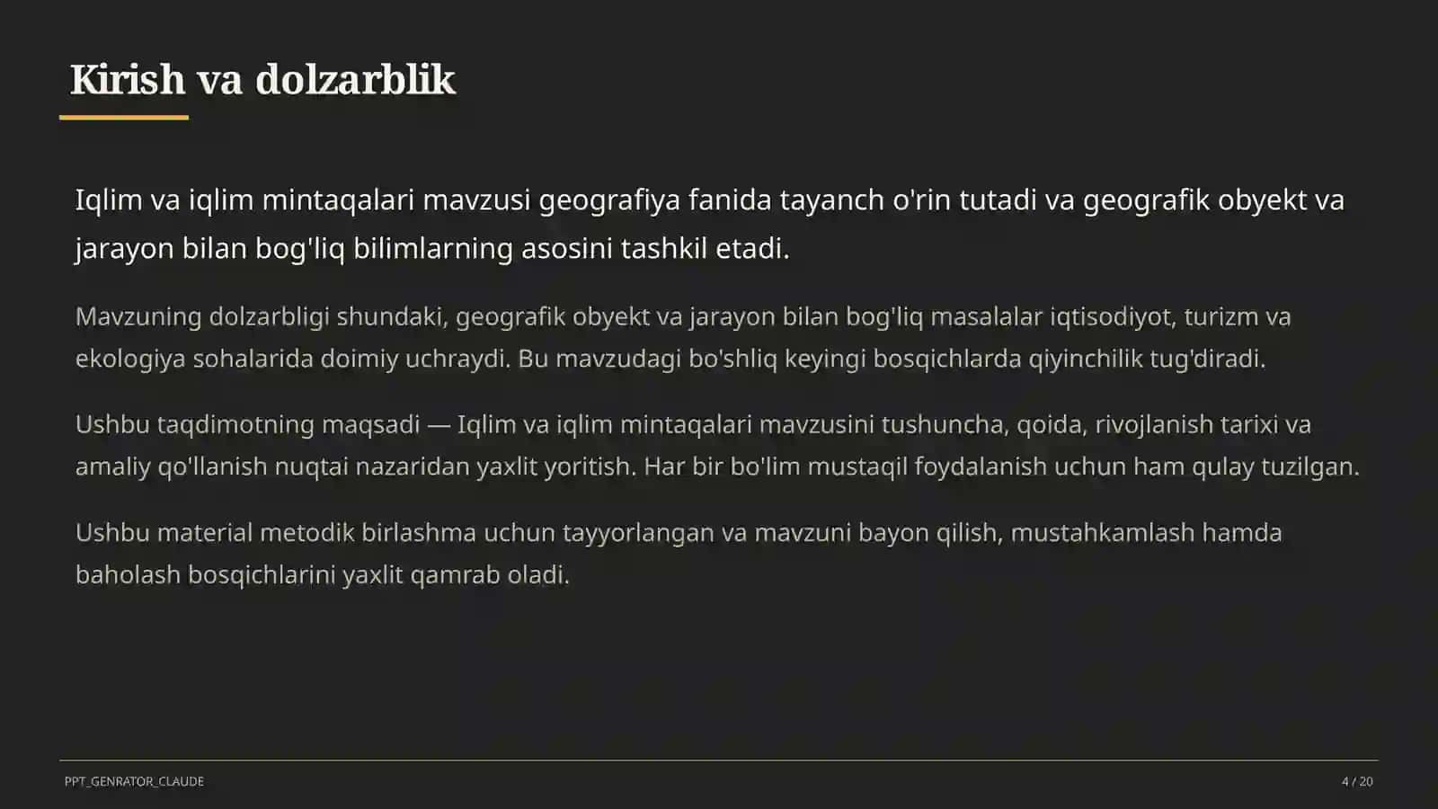 Iqlim va iqlim mintaqalari (6-sinf) 4