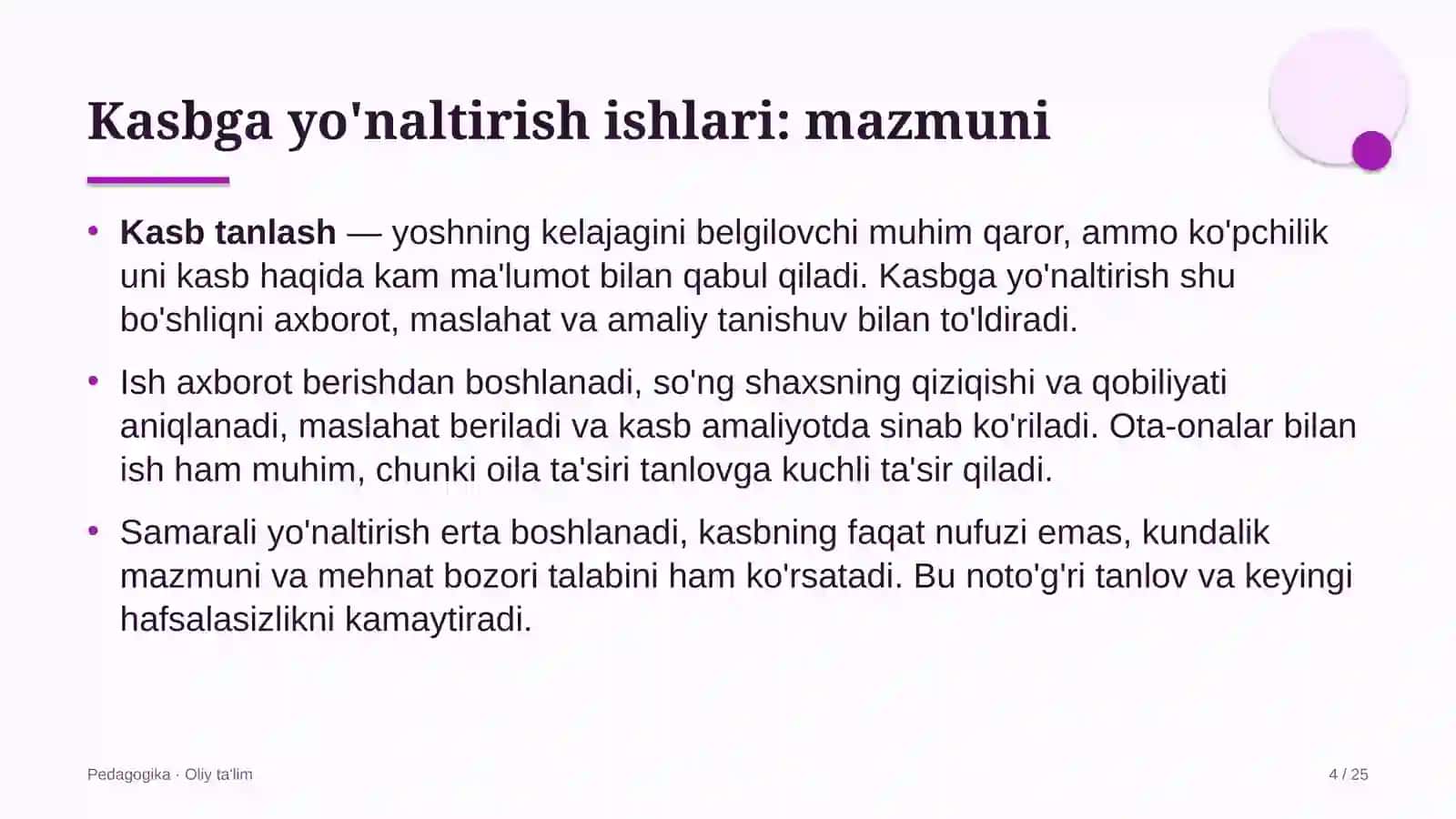 Baholash tashkilotlarida kasbga yo'naltirish ishlari 4