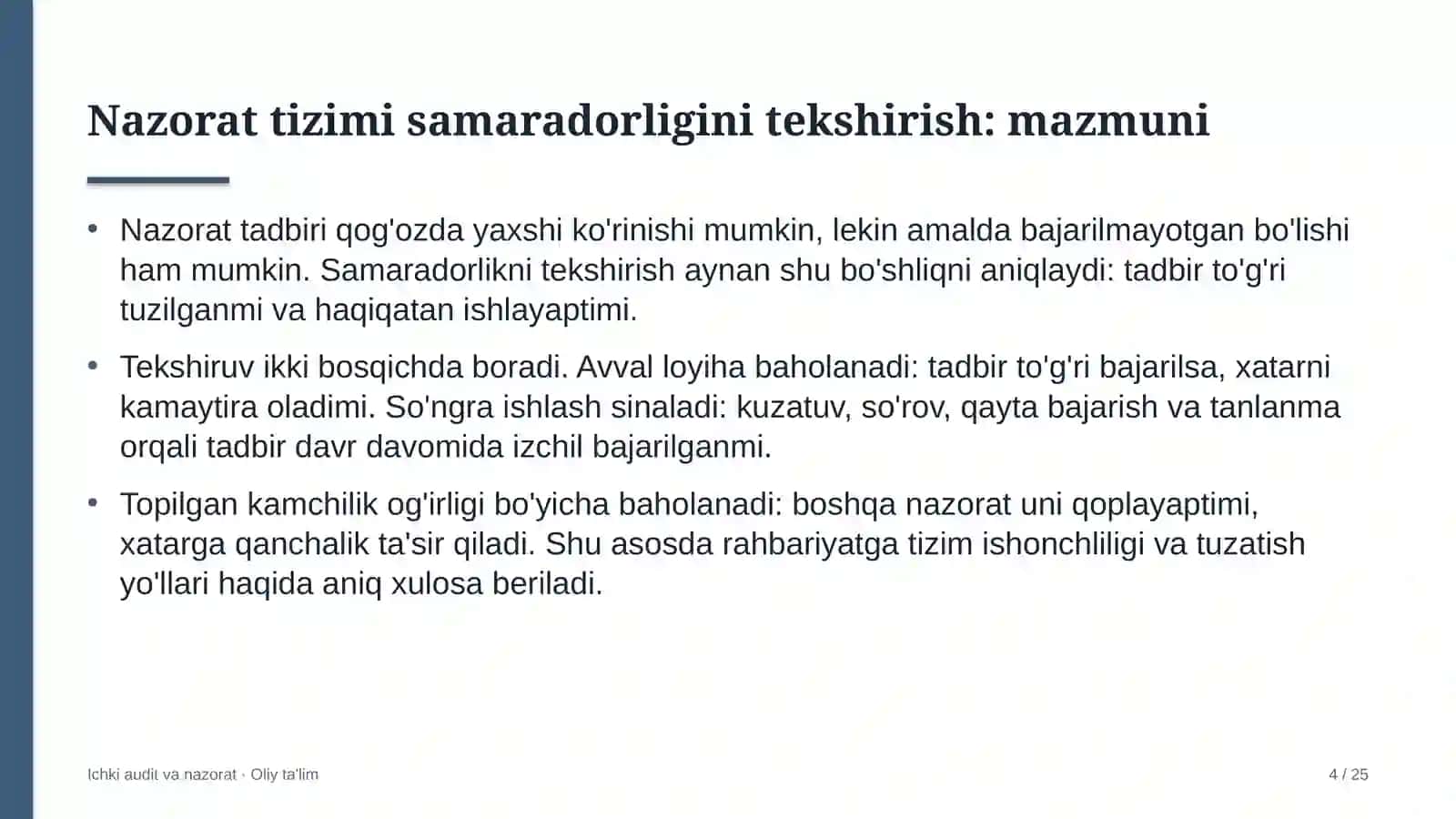 bolalar o'yin markazlarida nazorat tizimi samaradorligini tekshirish 6691 4