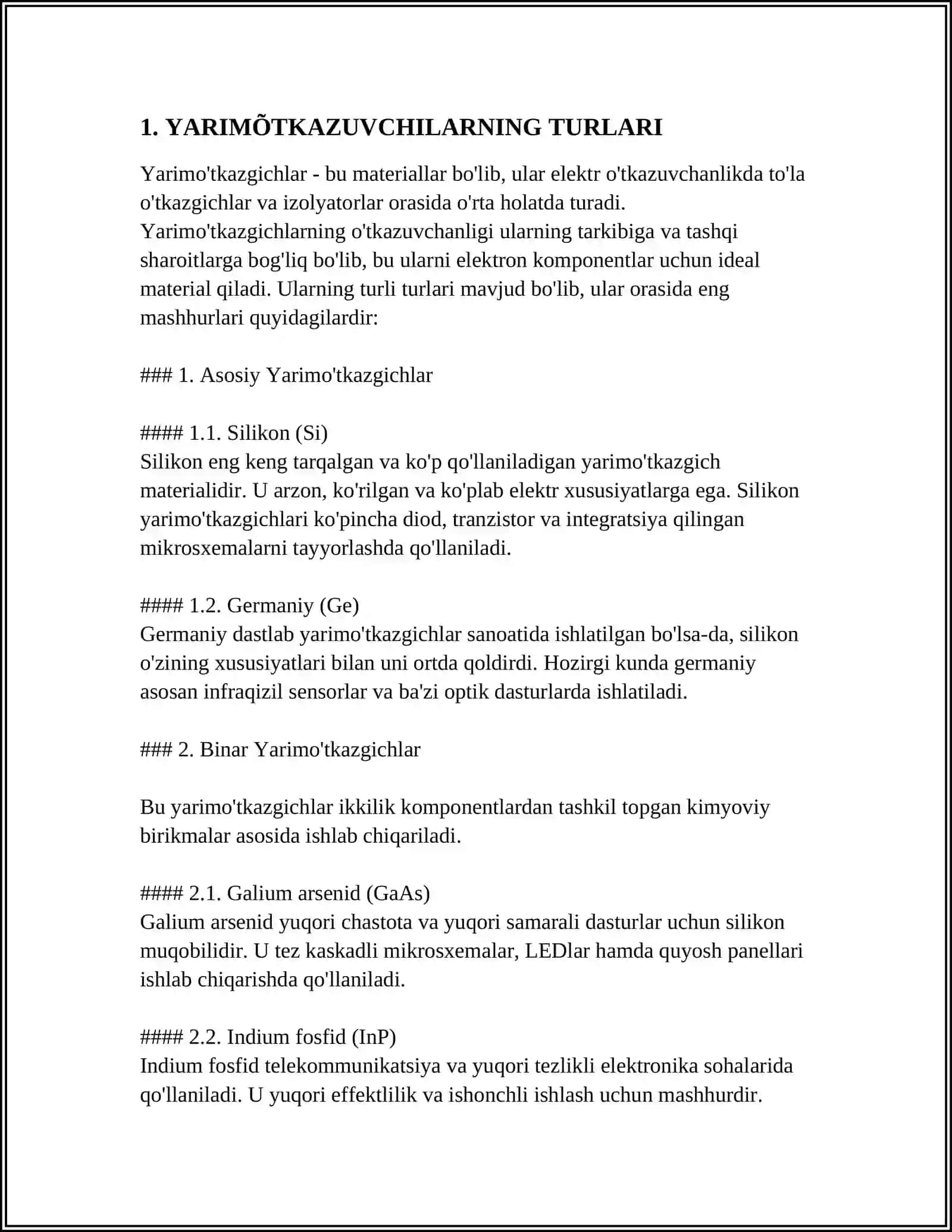 YarimÕtkazuvchilar Elektr Õtkazuvchanligi, P-N Õtishning Volt-Amper Xarakteristikasi 4