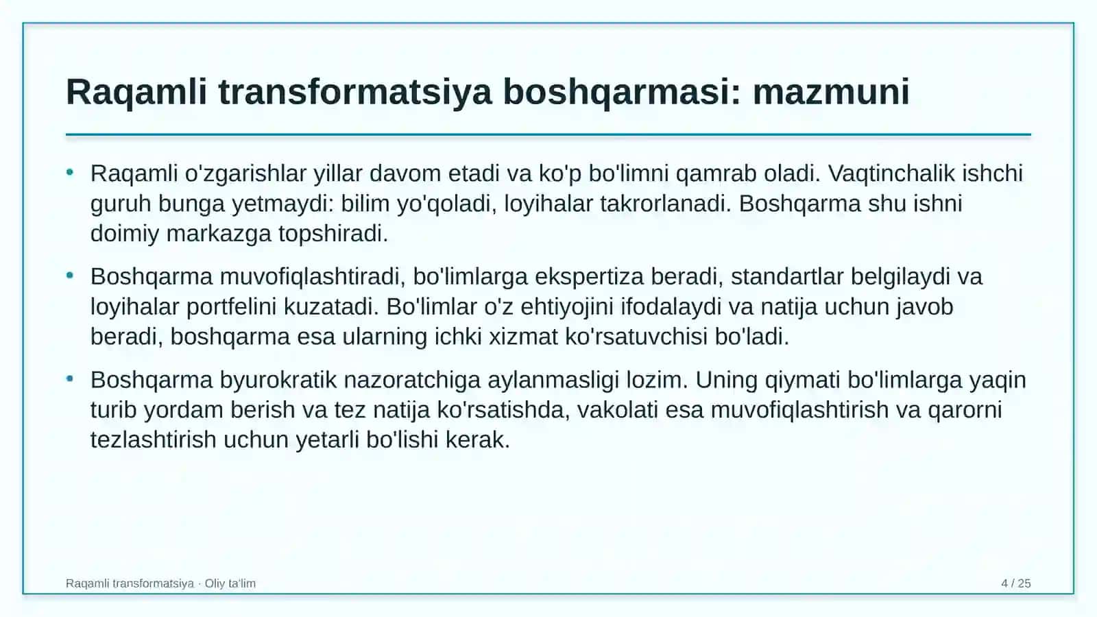 xususiy telekanallarda raqamli transformatsiya boshqarmasini tashkil etish 9906 4
